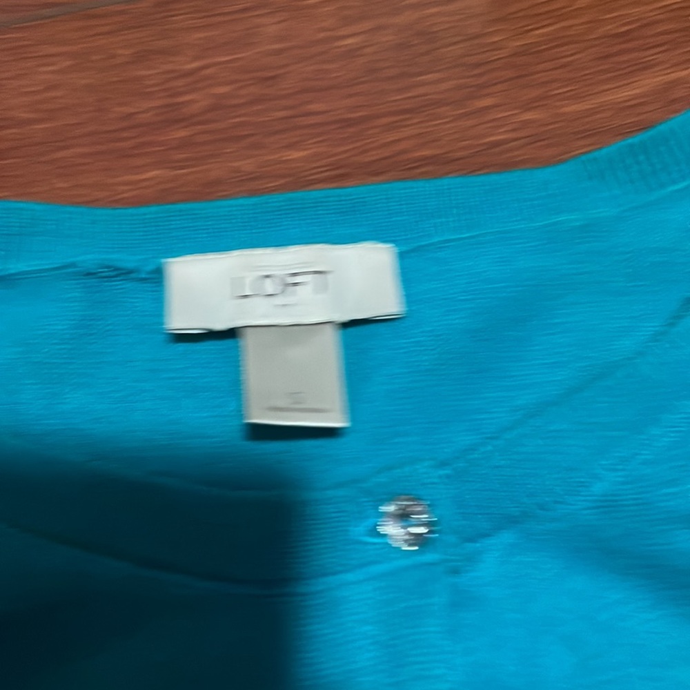 Loft button up crewneck sweater. Size S - Picture 2 of 5